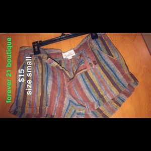 multi colored shorts